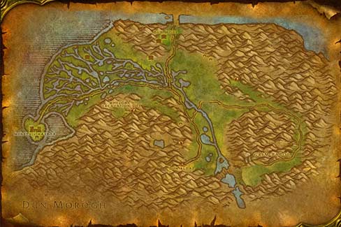 Map of Wetlands in World of Warcraft Classic