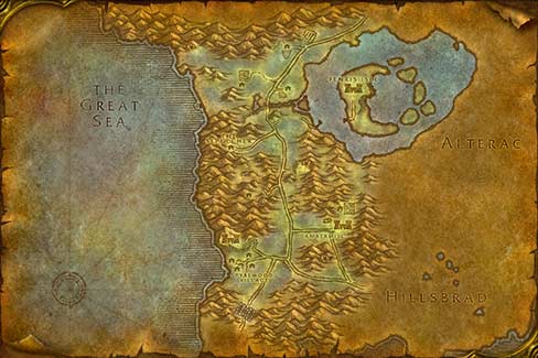 Map of Silverpine Forest in World of Warcraft Classic