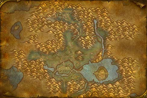 Map of Western Plaguelands in World of Warcraft Classic
