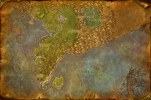 Map of Stranglethorn Vale in World of Warcraft Classic