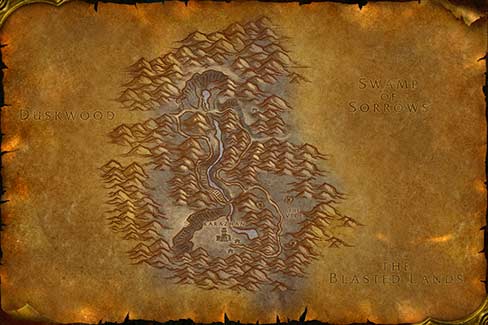 Map of Deadwind Pass in World of Warcraft Classic