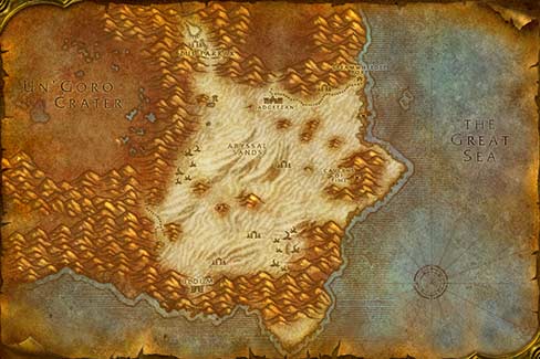 Map of Tanaris in World of Warcraft Classic