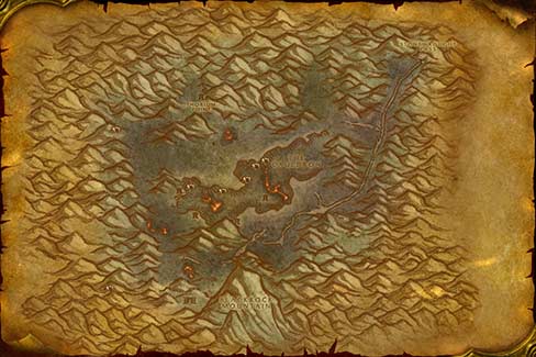 Map of Searing Gorge in World of Warcraft Classic