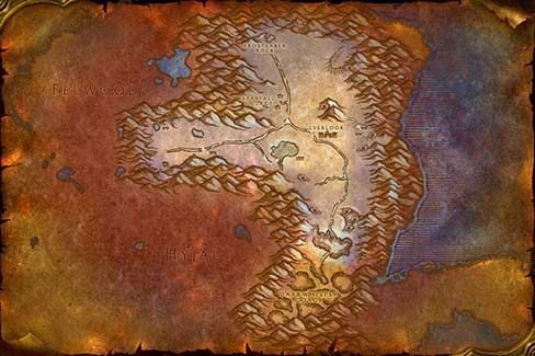 Map of Winterspring in World of Warcraft Classic