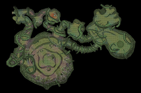Map of Razorfen Downs in World of Warcraft Classic